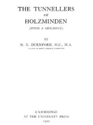 [Gutenberg 52308] • The Tunnellers of Holzminden (with a side-issue)